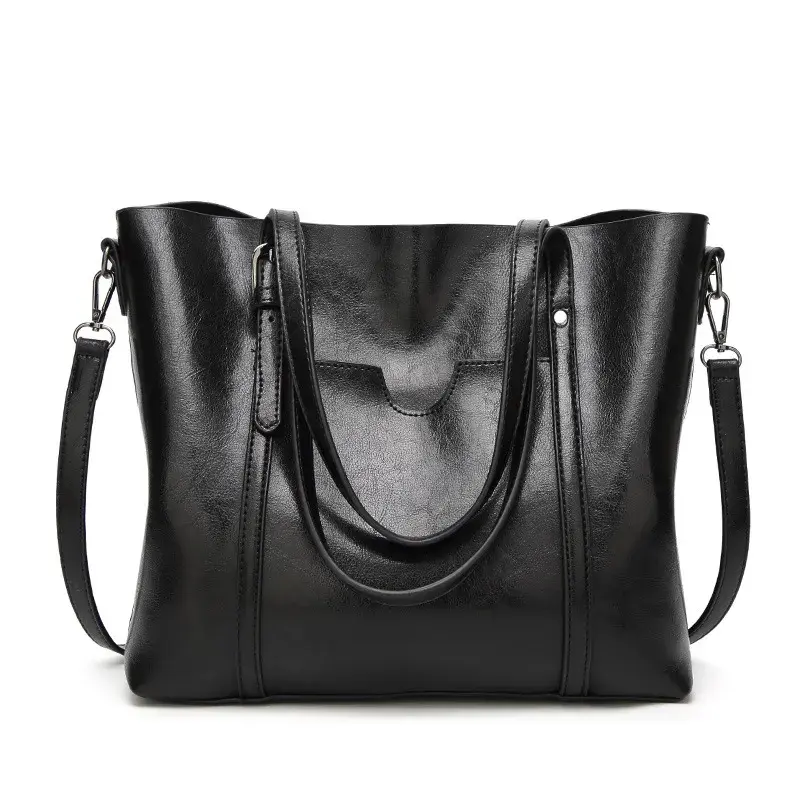 Thumbnail: Luxury Soft Leather Shoulder Tote Bag for Women
