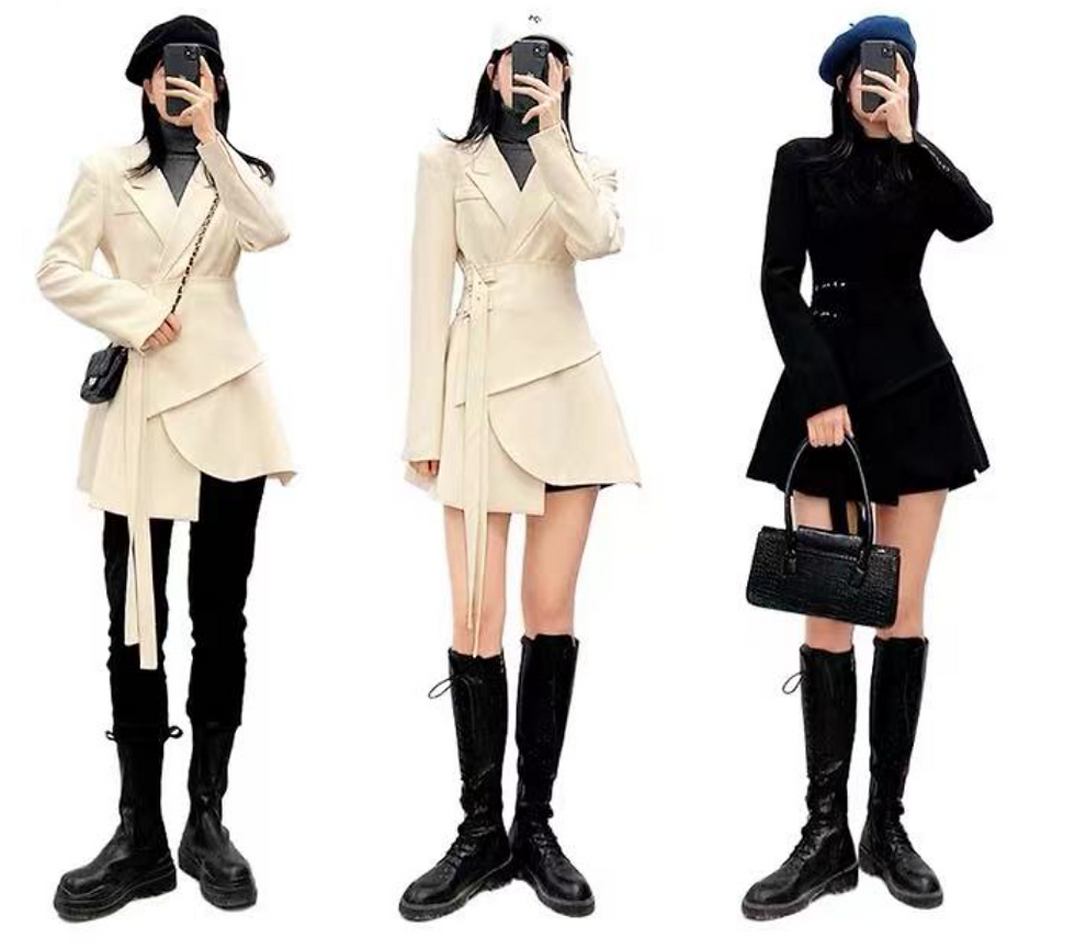 Thumbnail: Casual Suits Set Women's for Dresses Fall Clothing Ladies Office Blazer