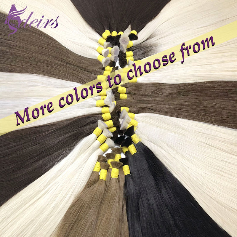 Thumbnail: ADEIRS Straight Bulk Human Hair Extensions – 100% Remy Hair Black