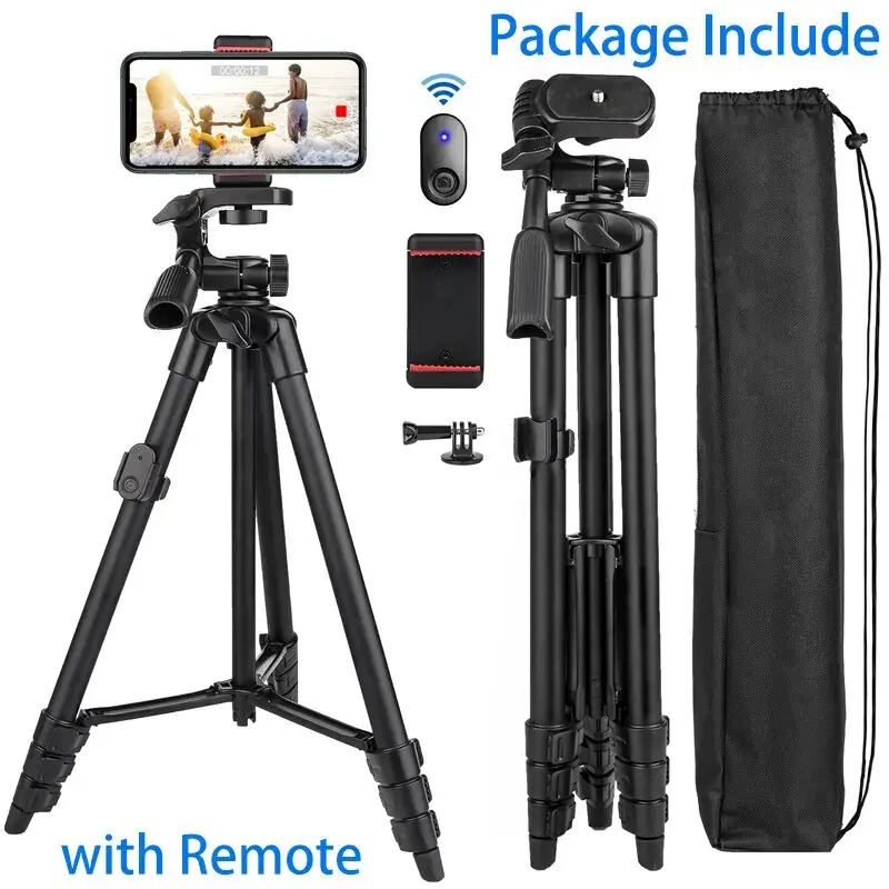 Professional Aluminum Tripod Stand – 1 m Extendable for Cameras & Smartphones