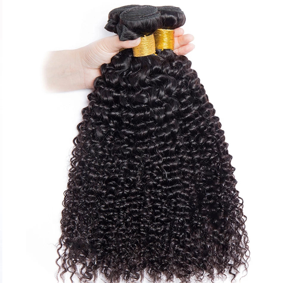 Admutty Kinky Curly Hair Bundles – 100% Brazilian Remy Human Hair, 8”-32”