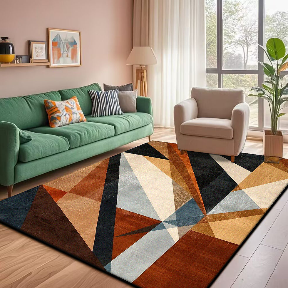 Thumbnail: Modern Geometric Area Rug – Nordic Style Living Room Carpet