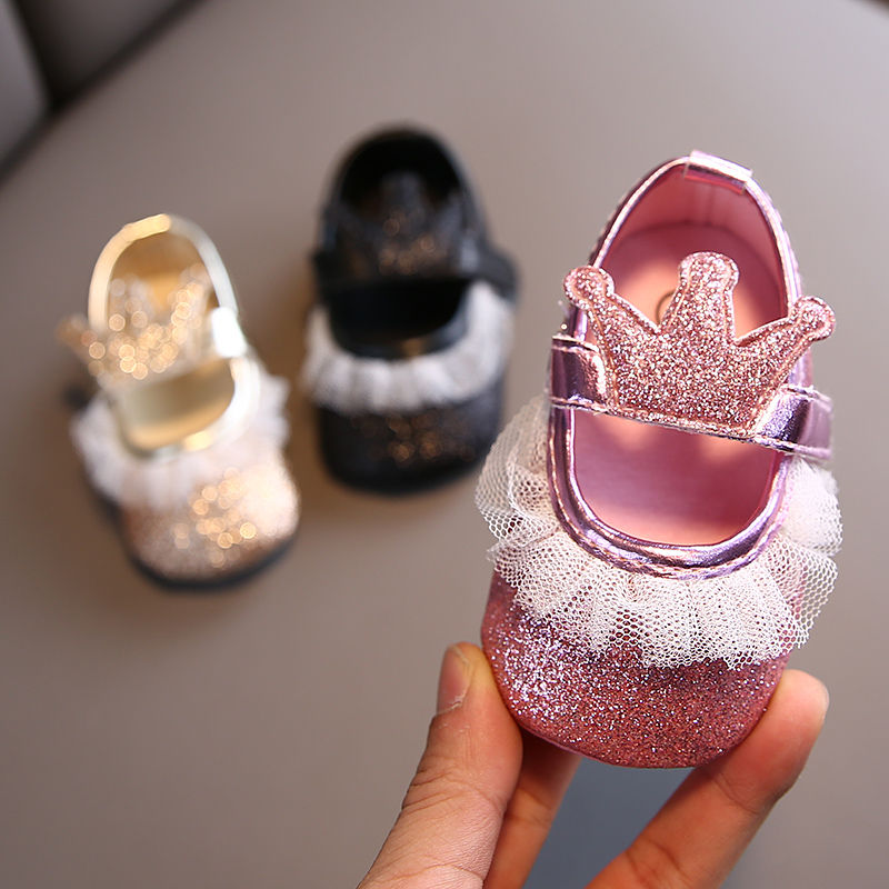 Thumbnail: VALEN·SINA Pink Baby Girl Shoes – Non-Slip PU First Walkers with Bow
