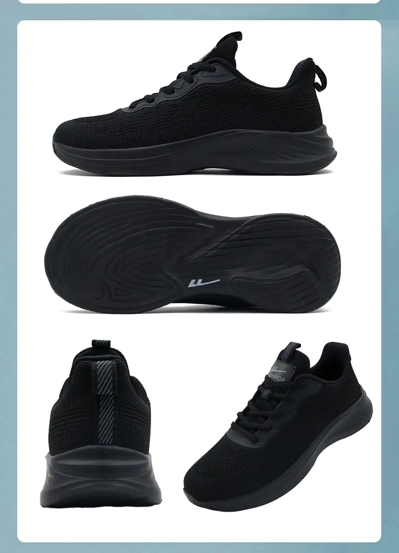 Thumbnail: Warrior Cloudace Pure White Breathable Mesh Fitness Sneakers