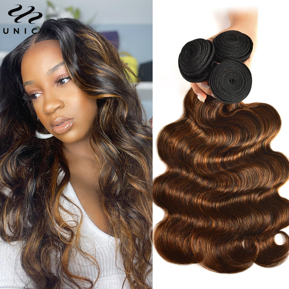 Thumbnail: Balayage Body Wave Peruvian Hair Bundles 3PCS Remy Weave