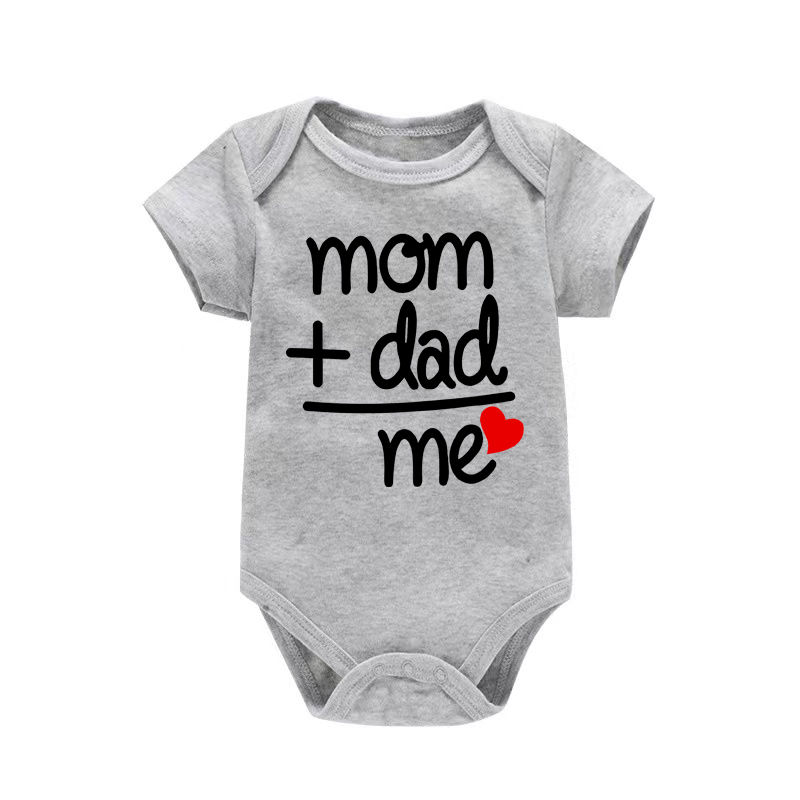 Thumbnail: Dad Plus Mom Equals Me Funny Letter Baby Onesies