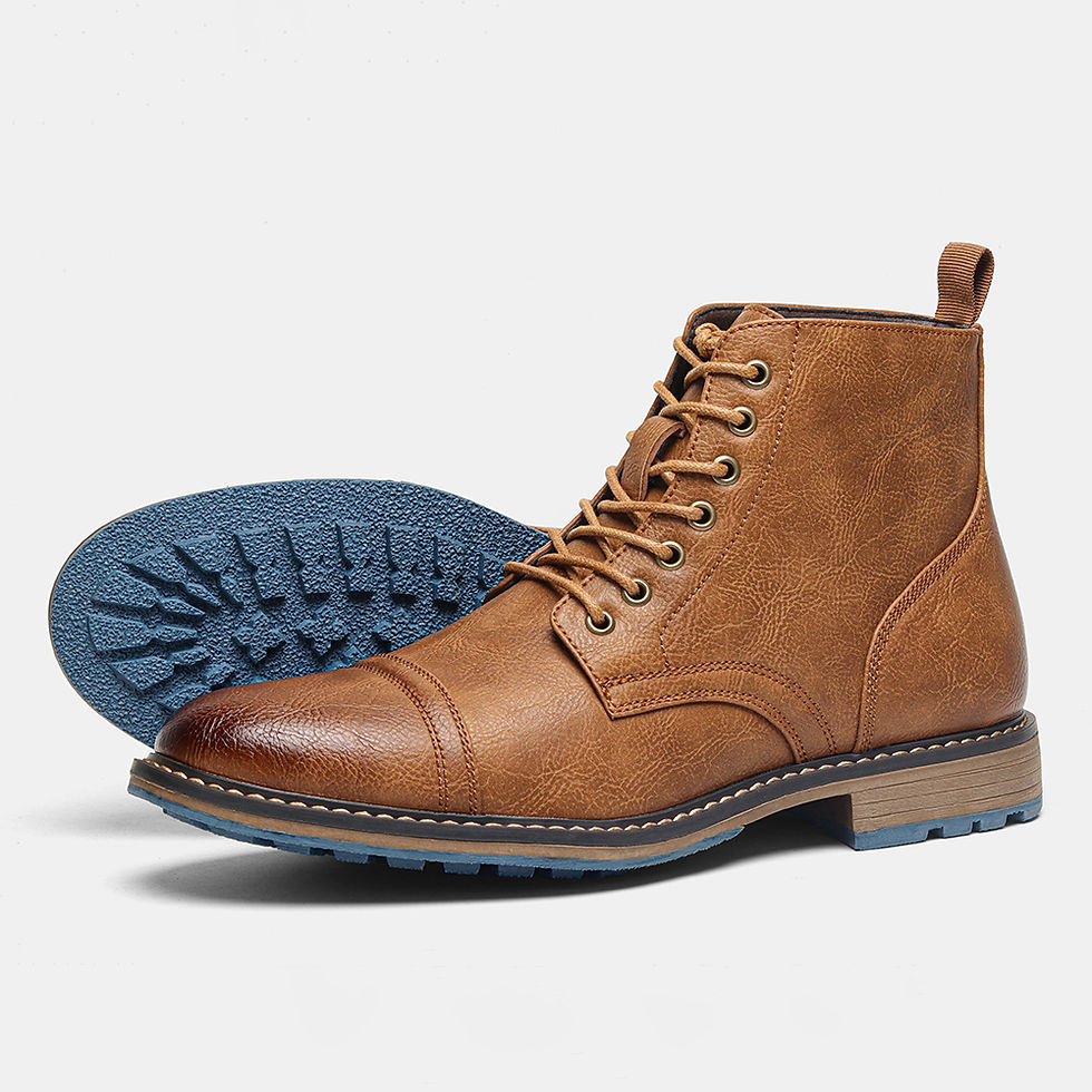 Thumbnail: Mens Ankle Boots Fashion Comfortable Leather Casual Shoes
