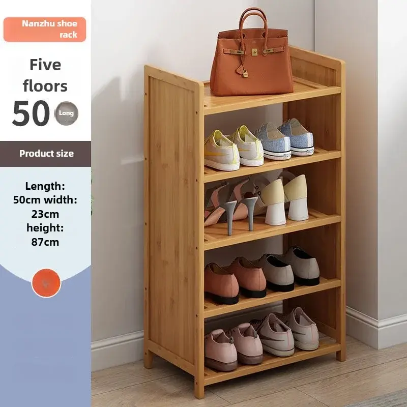 Thumbnail: Space-Saving Multi-Layer Bamboo Shoe Rack - Dustproof Storage