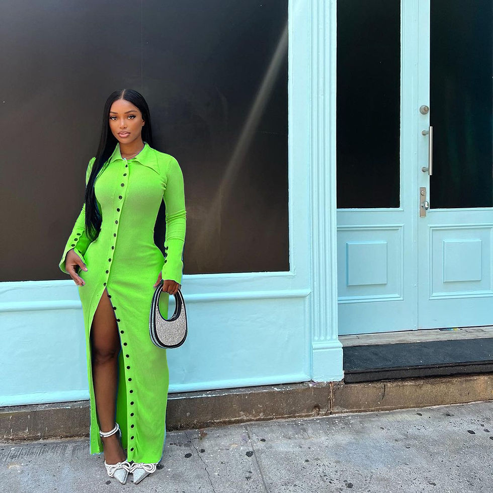 Thumbnail: Ribbed Knit Button Cardigan Maxi Dress Elegant Fall