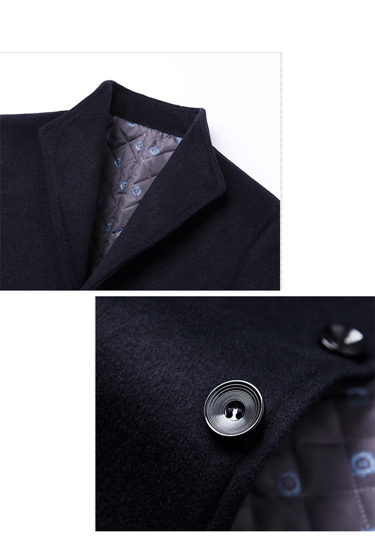 Thumbnail: Men Wool Blends Coats Autumn Winter High Quality Wool Jacket