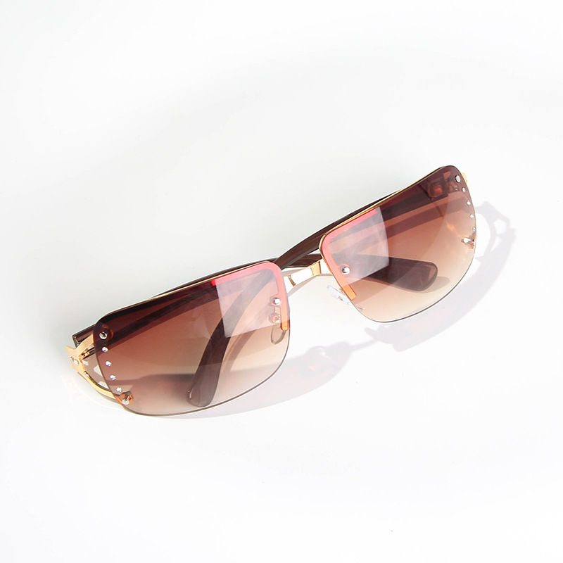 Thumbnail: Steampunk Rimless Sunglasses – One-Piece Gradient Designer Shades for  Women