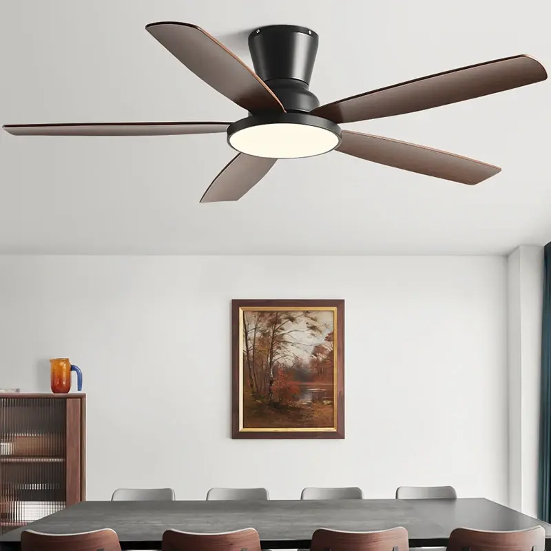 Thumbnail: 58-Inch Modern Ceiling Fan with LED Light DC Motor Remote Control