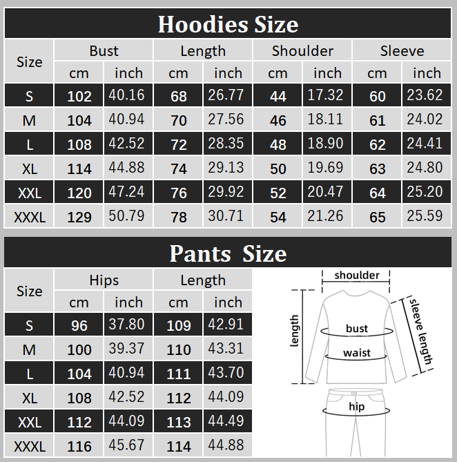 Thumbnail: Printed Hoodie & Sweatpants Set – Zipper Cardigan Two-Piece Casual Outfit
