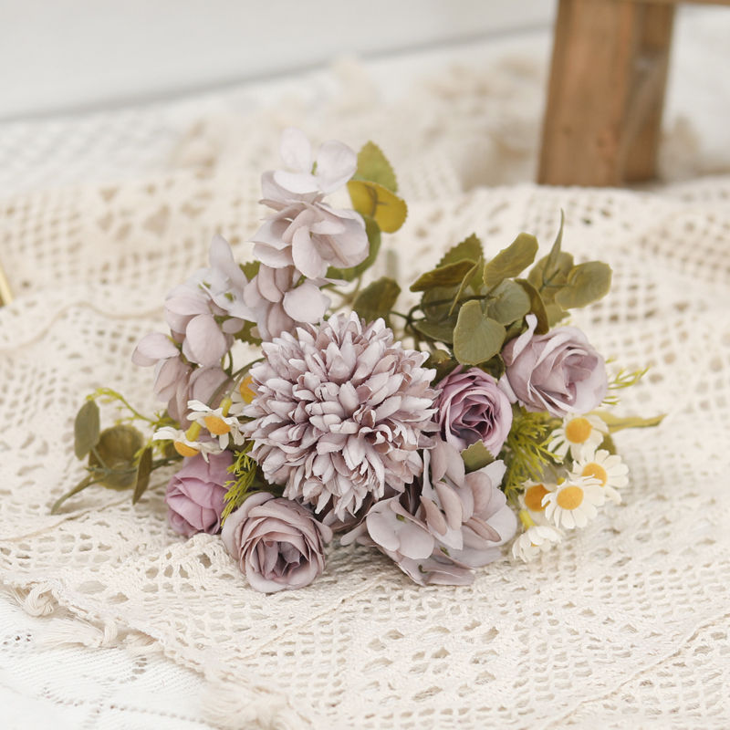 Thumbnail: Silk Rose & Sunflower Bouquet – Christmas & Valentine’s Day Floral Decoration