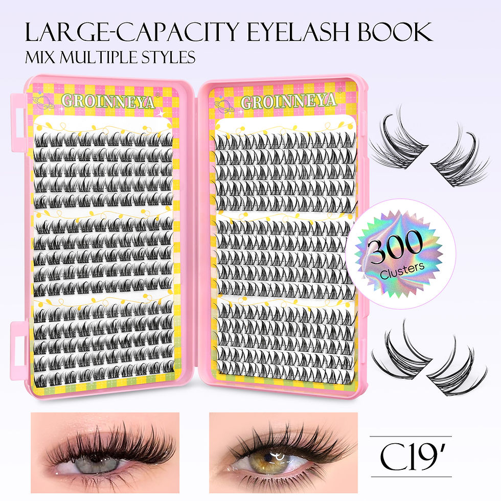 Thumbnail: Natural Cluster Eyelash Extensions 320pcs DIY Wispy Lashes