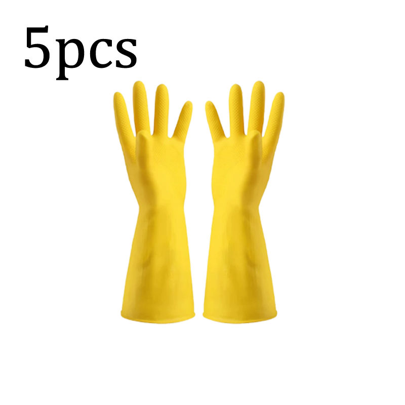 Thumbnail: Waterproof Rubber Gloves – Heavy-Duty for Dishwashing & Household Cleaning