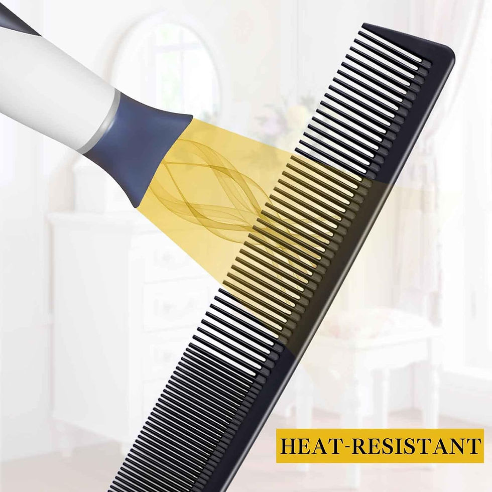 Thumbnail: 4PCS Carbon Fiber Hair Comb Set – Anti-Static Professional Styling Tools