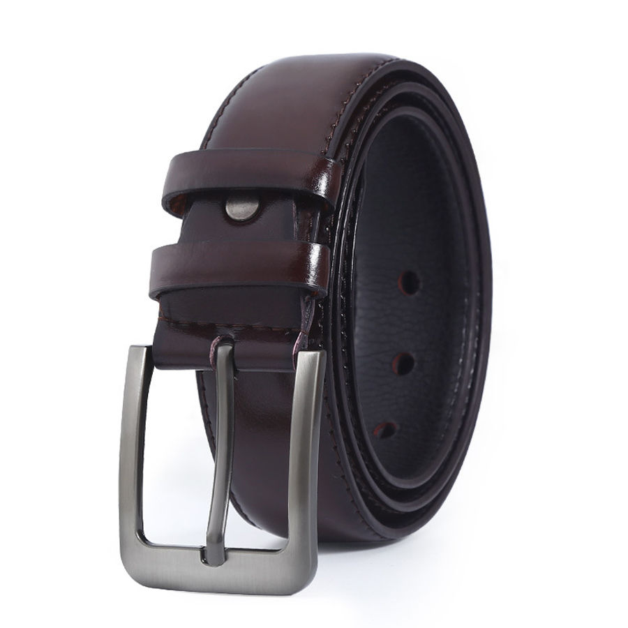 Thumbnail: CCOOLERFIRE PU Leather Men's Belt – Formal Style, Vintage Brown