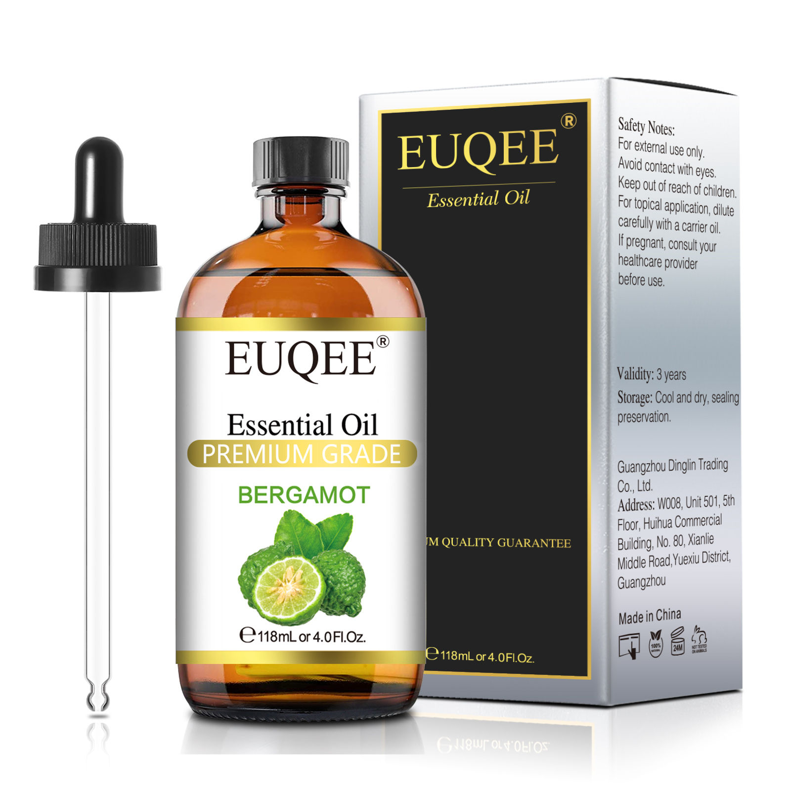 Pure Natural Essential Oil Bergamot, Frankincense & Patchouli