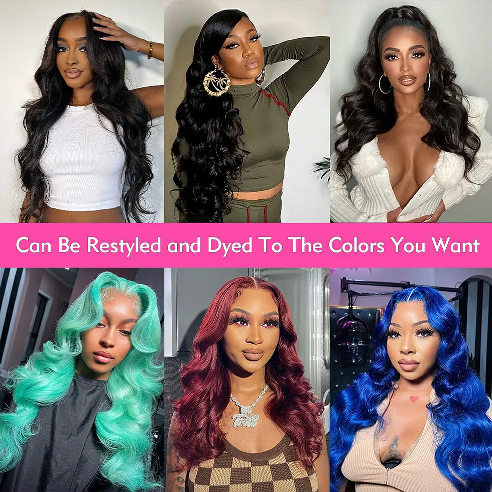 Thumbnail: Natural Black Body Wave Wig – Glueless Lace Front, 100% Brazilian Human Hair