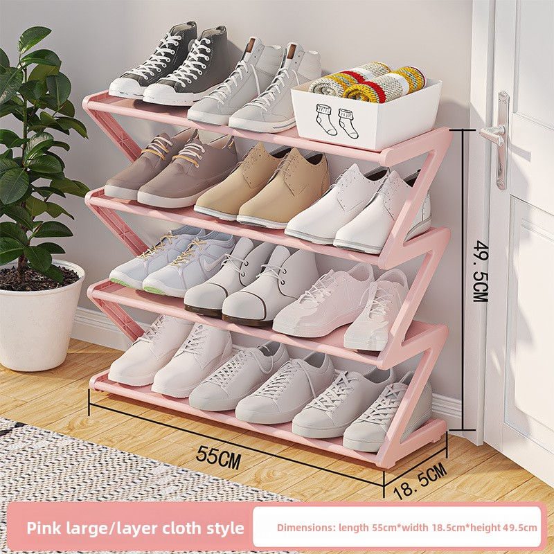 Thumbnail: Z-Shaped Multi-Layer Shoe Rack - Creative Household Shoe Storage