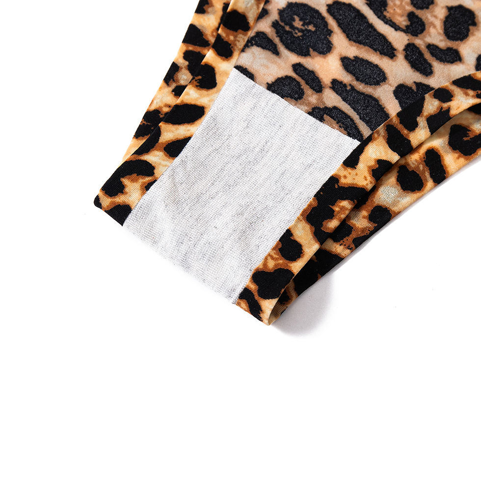 Thumbnail: 3PCS Leopard Print Thong Panties Set for Women Sexy Low Waist Soft Underwear