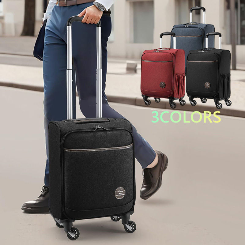 Thumbnail: 15" Canvas Trolley Bag – Waterproof Rolling Suitcase for Business Travel