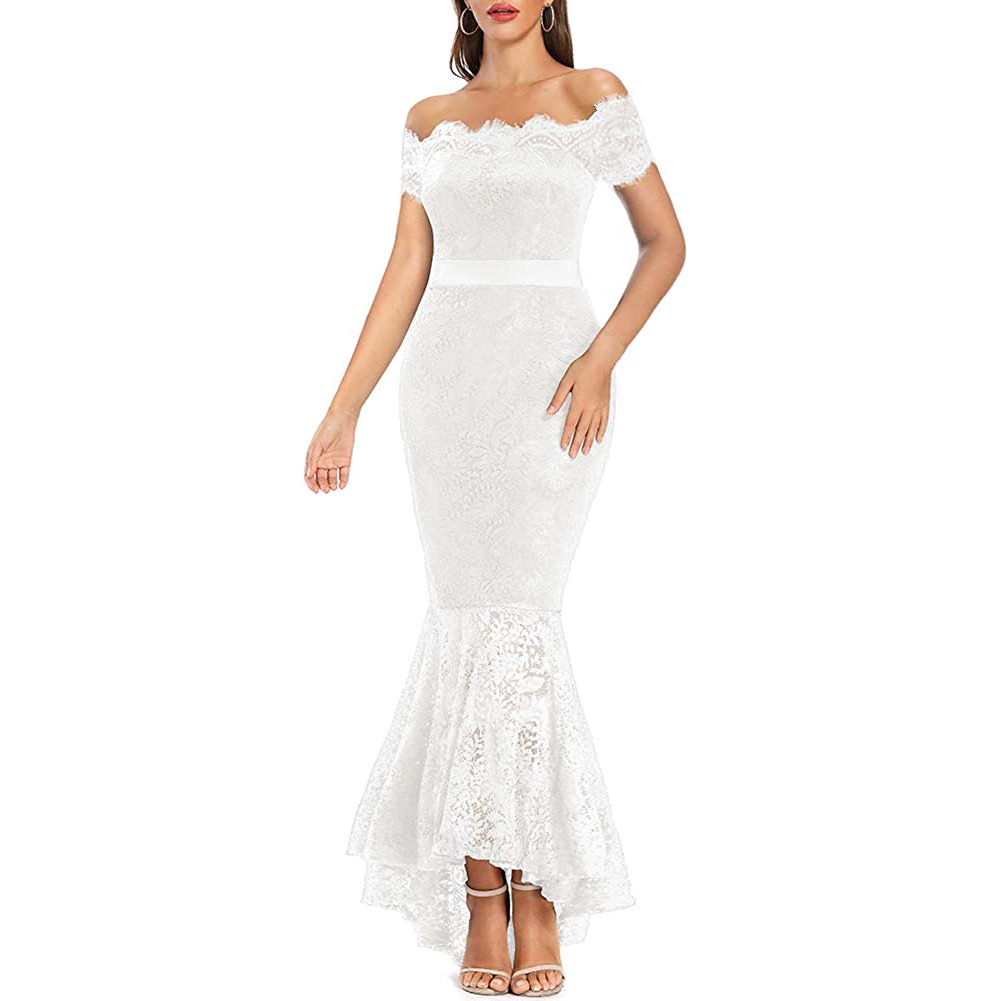 Elegant Slim Fit White Maxi Dress for Women with Long Sleeves Wear