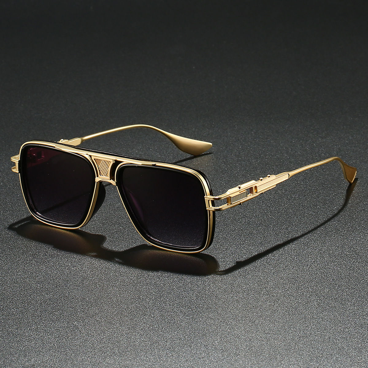 Punk Pilot UV400 Sunglasses for Men Street Fashion Alloy Frame Shades