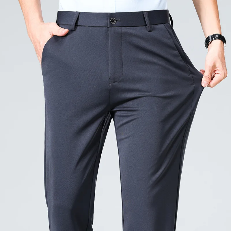 Thumbnail: Men’s Summer Loose Fit Casual Trousers – Lightweight Business Pants for Middle-A