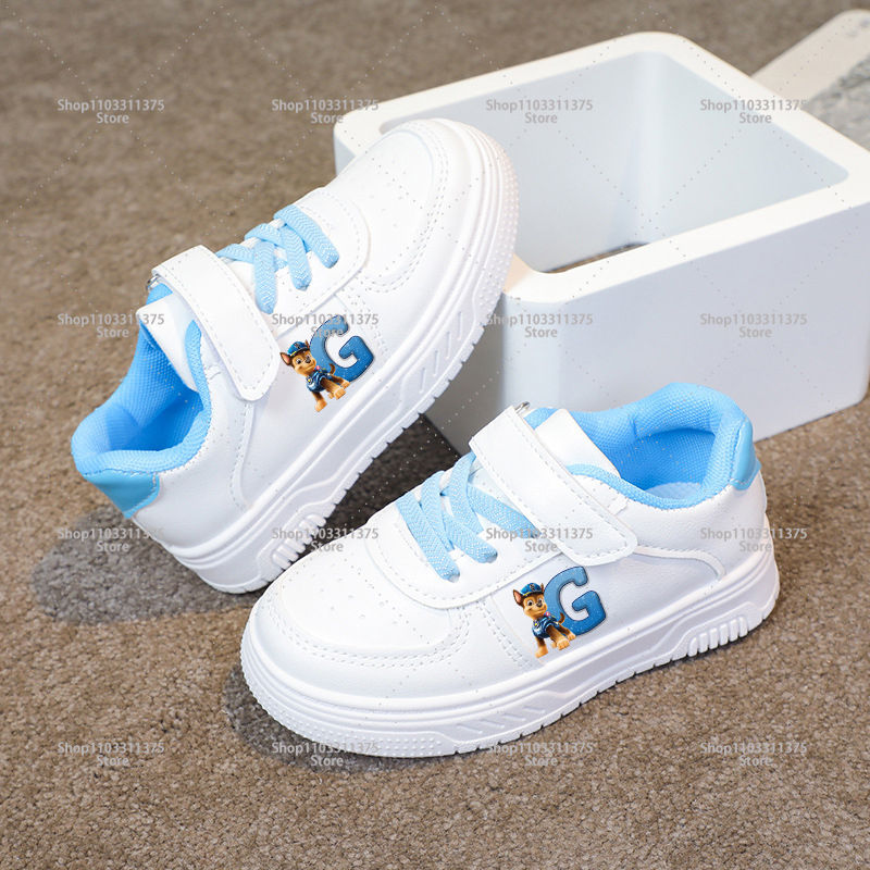 Thumbnail: Kids White Mesh Sneakers with PAW Patrol Design Anti Slip Sport Shoes