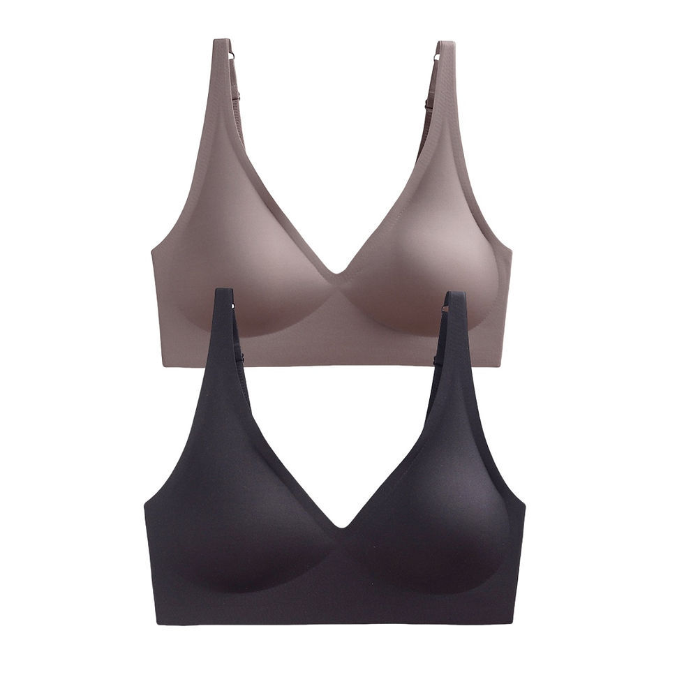 Thumbnail: 2PCS/Set Seamless Bra Women Underwear Wireless Brassiere Soft Padded
