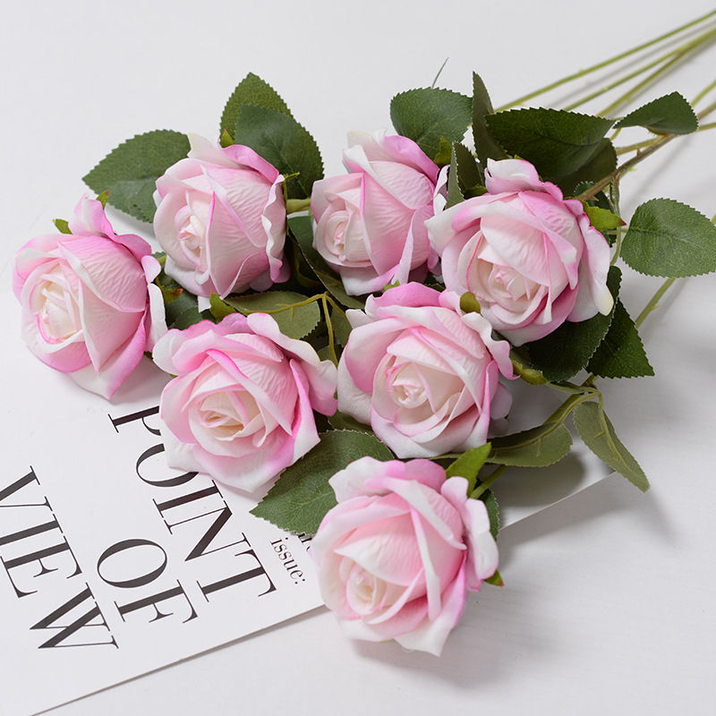 Thumbnail: Artificial Red Rose Flower Branch – 3/5/10/20pcs Non-Woven Floral Decor