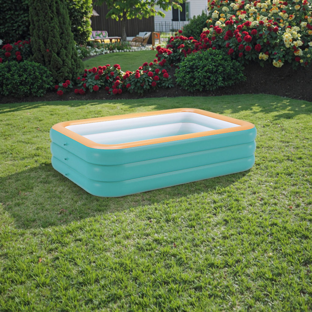 Portable Mini Inflatable Rectangle Swimming Pool for Kids PVC