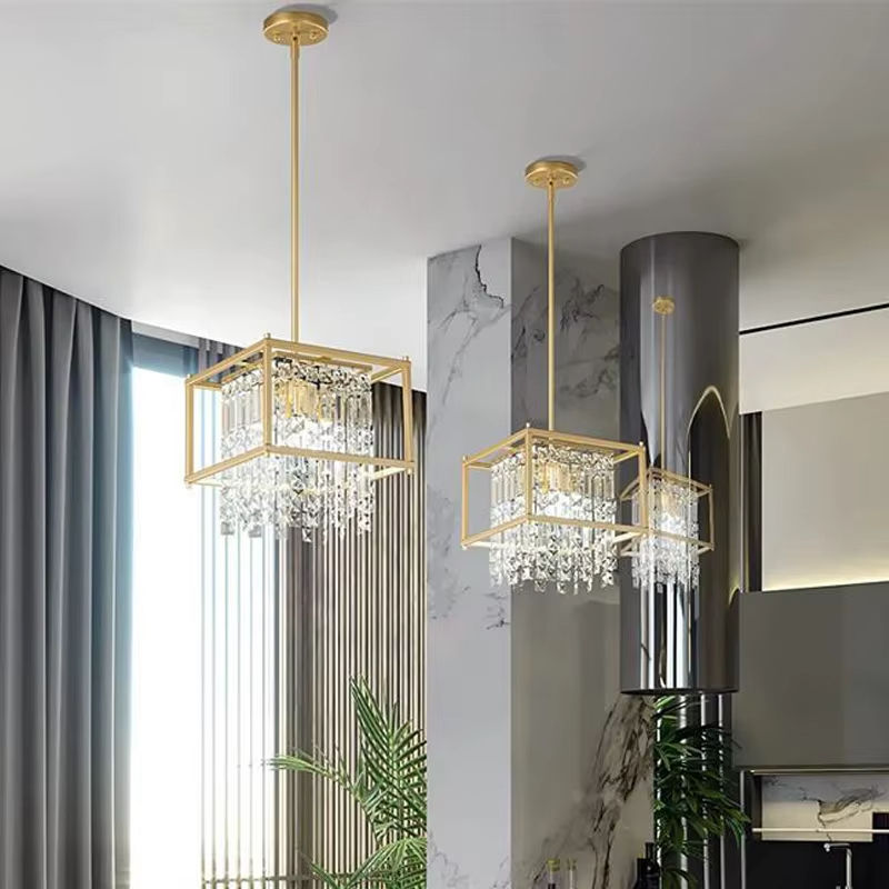 Thumbnail: Modern K9 Crystal LED Chandelier Hanging Ceiling Light for Living Room Decor