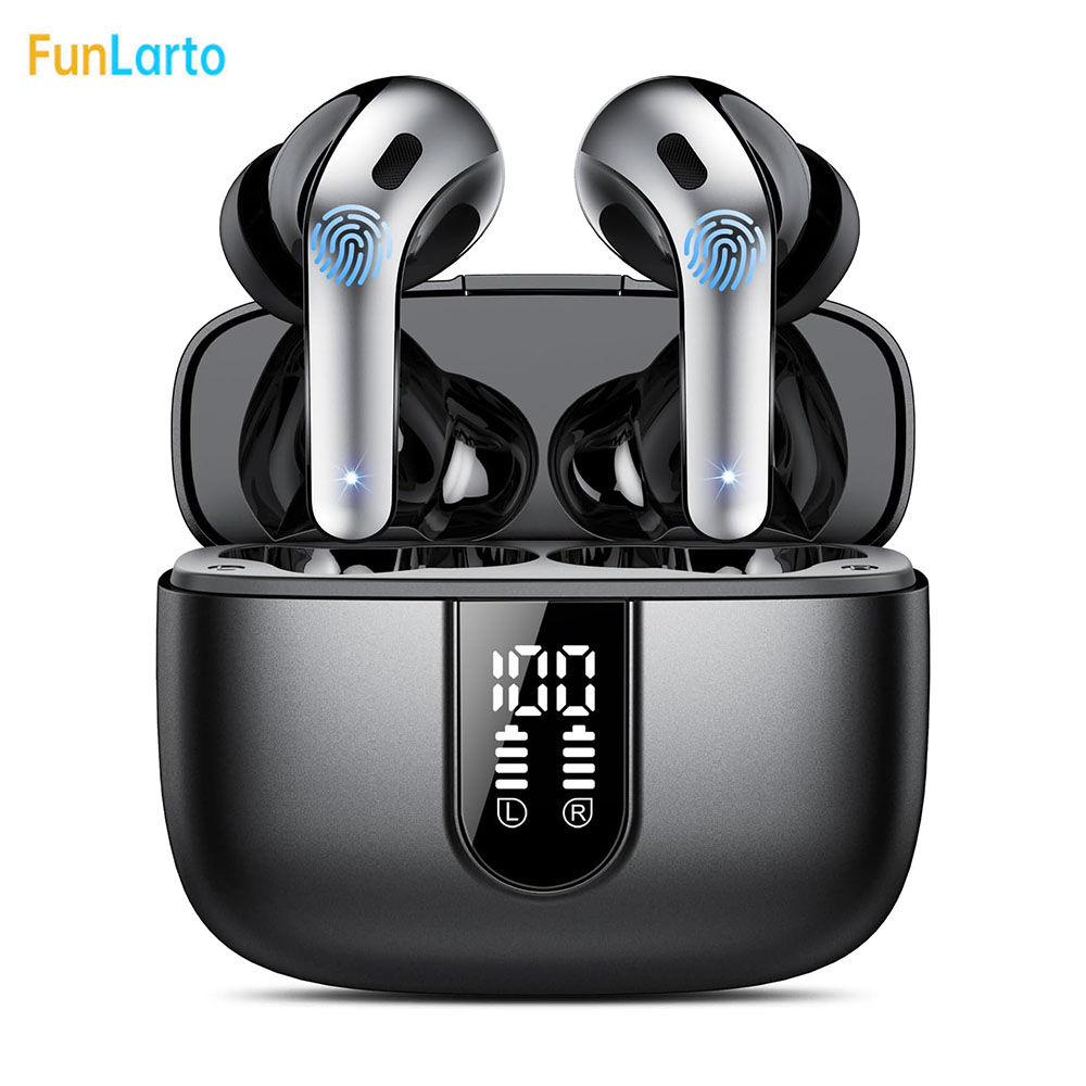 X08 Wireless Bluetooth Earbuds with Quad-Mic Call Noise Reduction