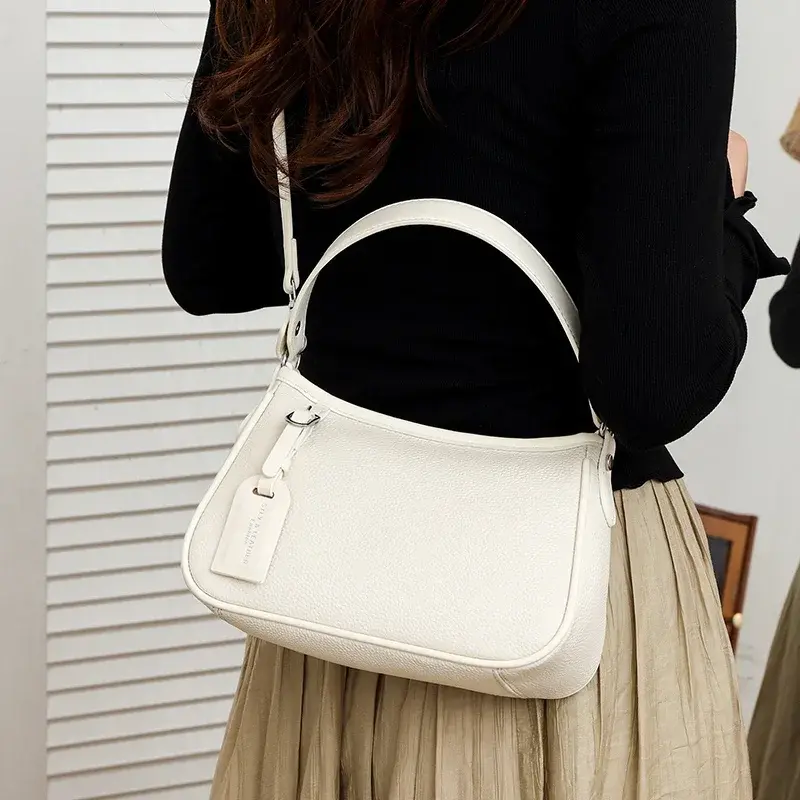 Thumbnail: Luxury Genuine Leather Cowhide Tote Crossbody High Capacity Women Bag