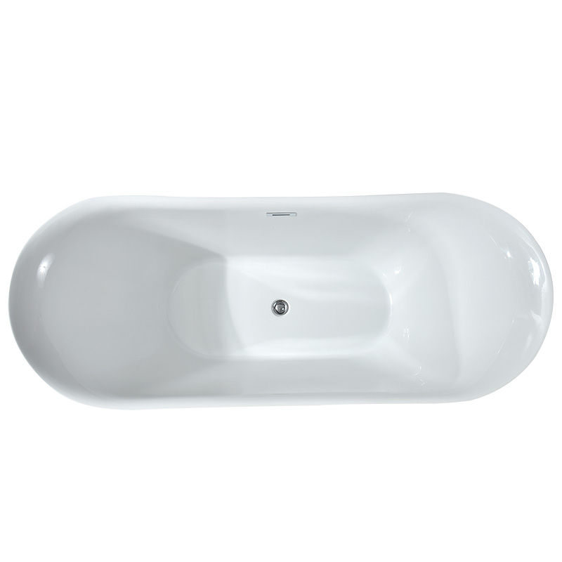 Thumbnail: Mandrex Acrylic Freestanding Bathtub – Compact Design for Small Apartments, 1.7m