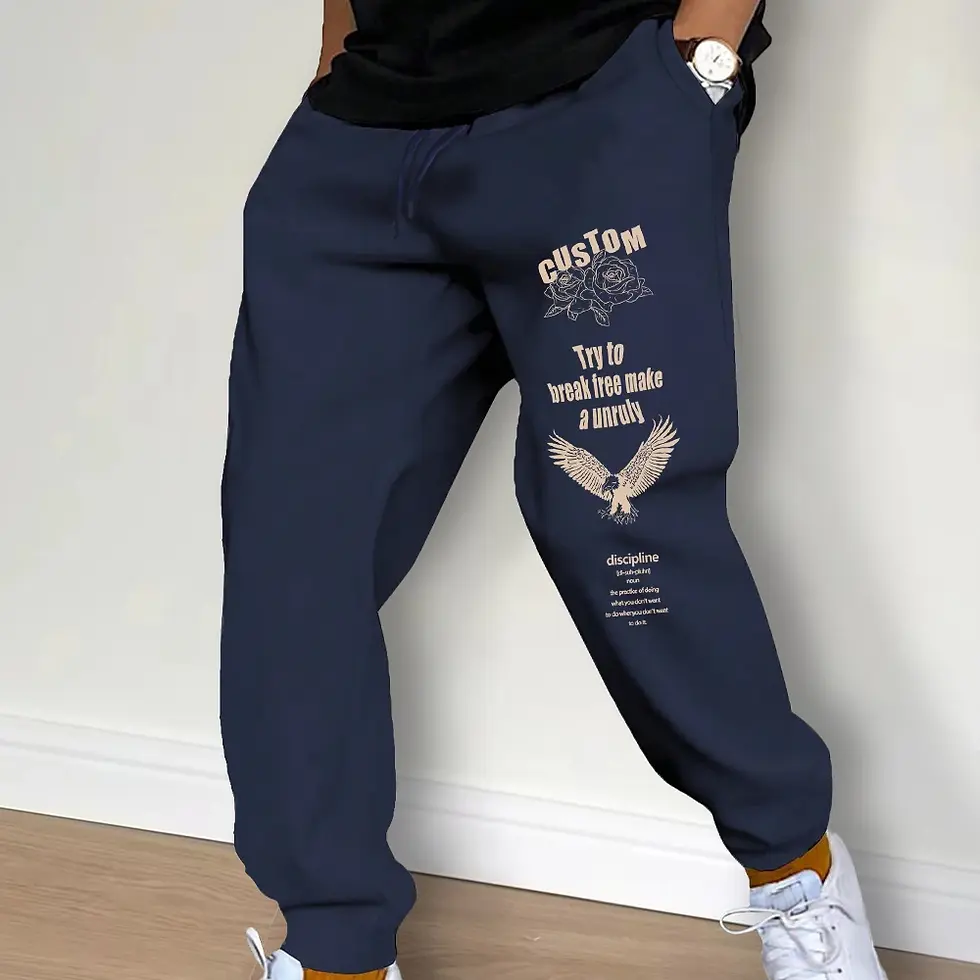 Thumbnail: Men’s Autumn Casual Sweatpants – Lightweight Drawstring Sports Leisure Pants