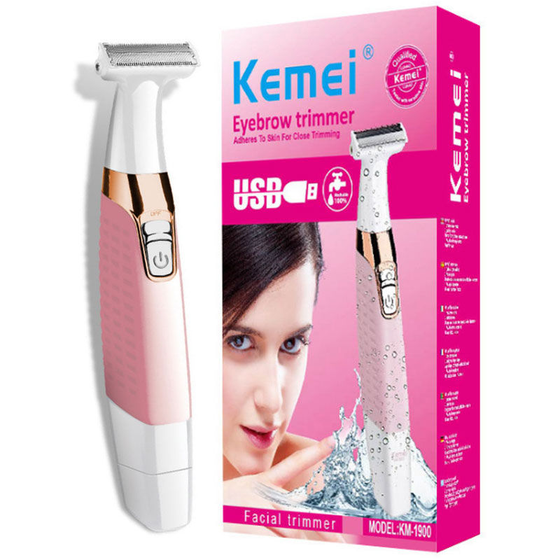 Thumbnail: Kemei 1900 Washable Rechargeable Women’s Electric Shaver &Trimmer with LED Light