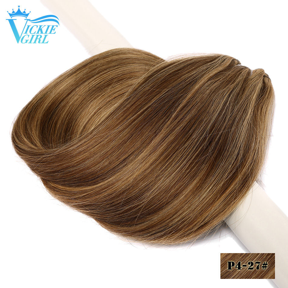 Thumbnail: Vickie Girl Ombre Blonde Human Hair Weave –Straight Remy Hair Bundles, 100g Each