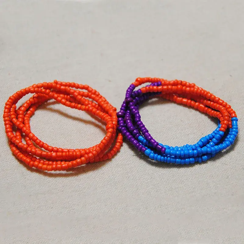 Thumbnail: 2 Pcs Sexy Summer Waist Beads African Belly Beads Colorful Belly Chain