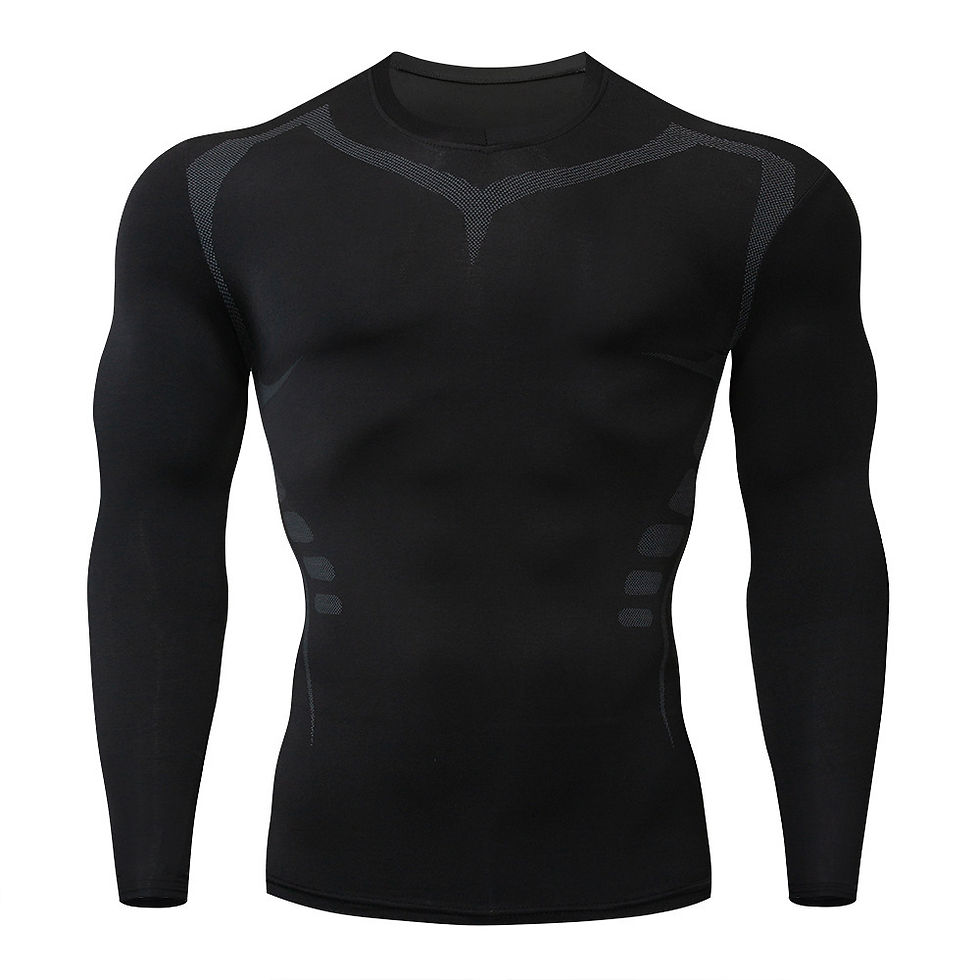 YOUNGWEAR Men’s Thermal Long Sleeve Sports T-Shirt – Compression Gym Top