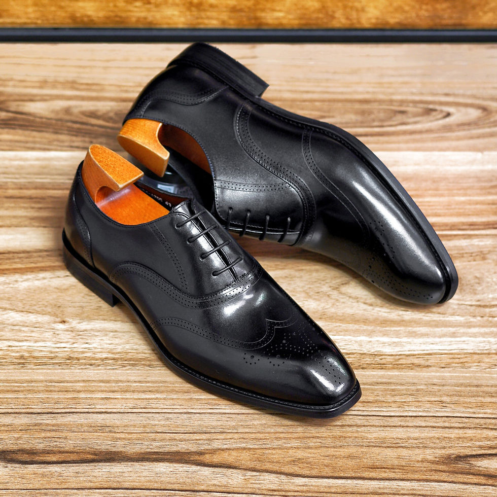 Thumbnail: Mens Pointed Oxford Dress Shoes in High Quality Genuine Leather