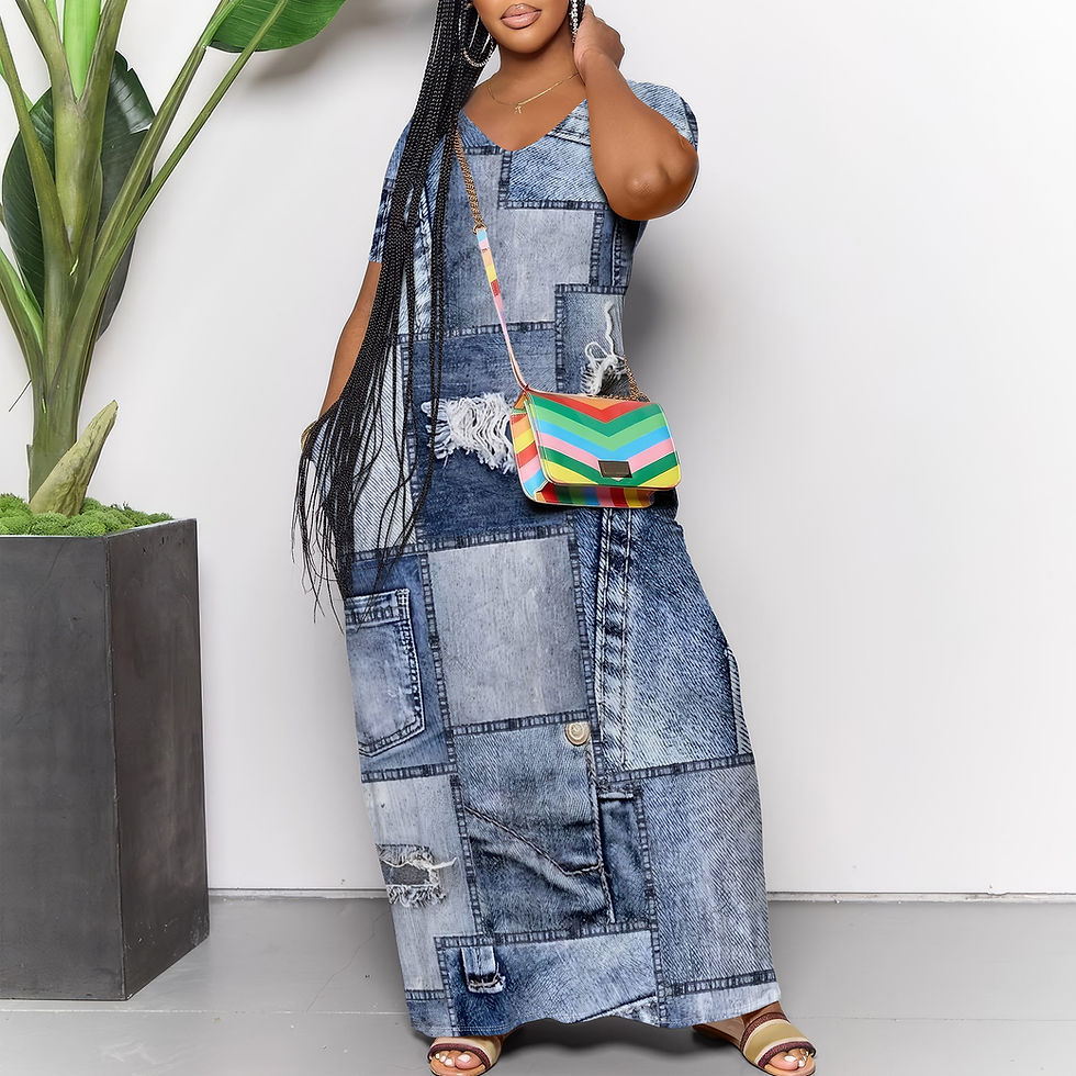 Thumbnail: Women's Casual Maxi Sundress with Pockets