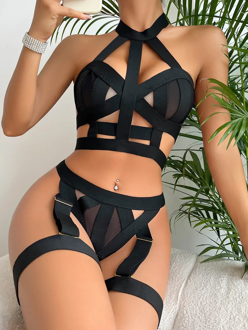Thumbnail: Toucheart Women’s Wireless Bra & Brief Set Embroidered Comfort Fit