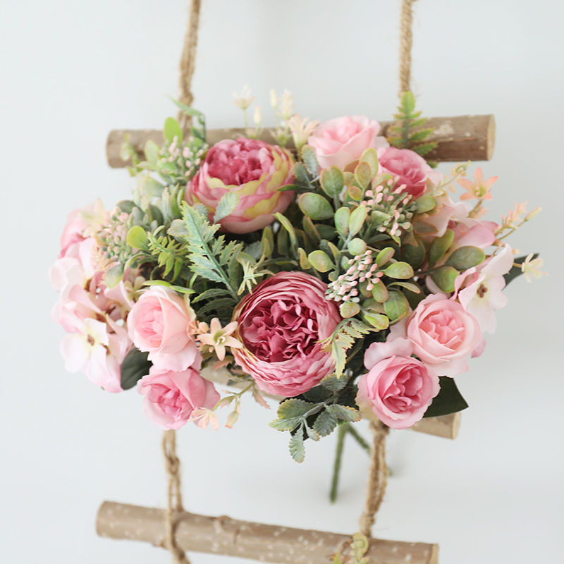 Thumbnail: White Silk Rose Artificial Bouquet by DociDaci for Wedding & Autumn Décor