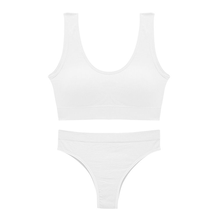 Thumbnail: Wirefree Plus Size Seamless Bra and Panty Set for Women