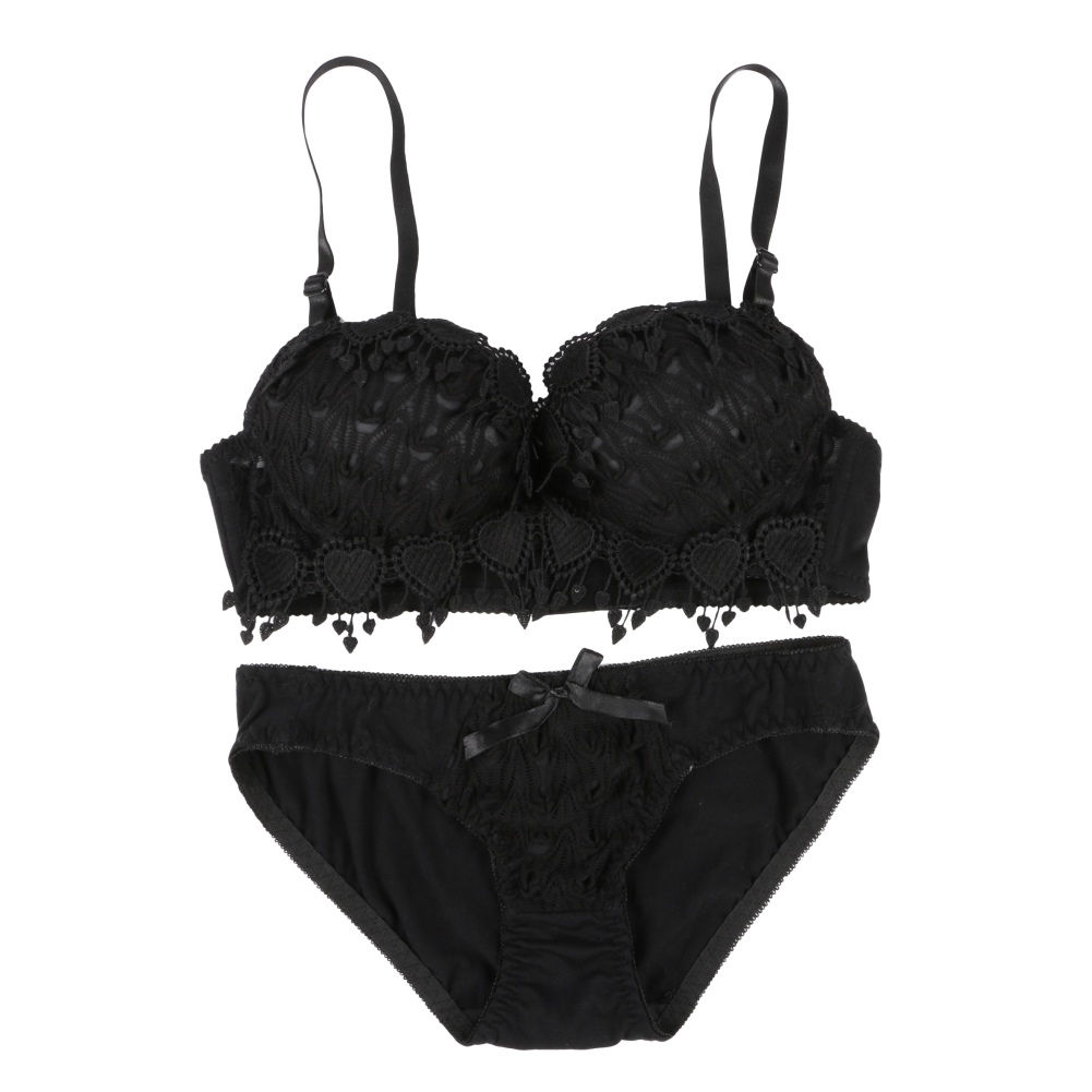 Women Lace Bra Sets Flower Printed Underwear Suit Sexy Lady Ultra-Thin