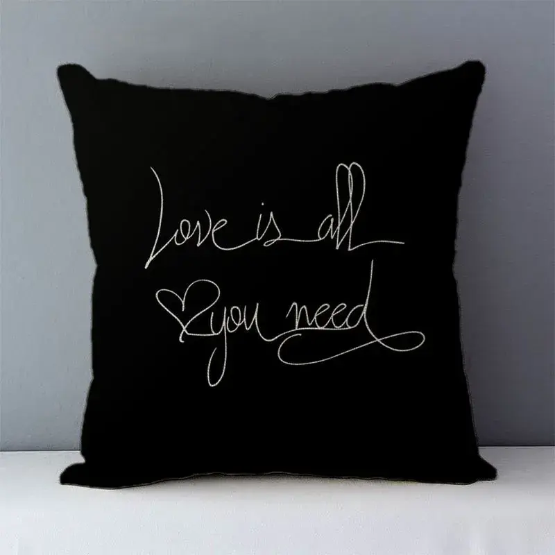 Thumbnail: Home Decorative Cozy Cushion Cover 'Do What You Love' Printed Pillow Case